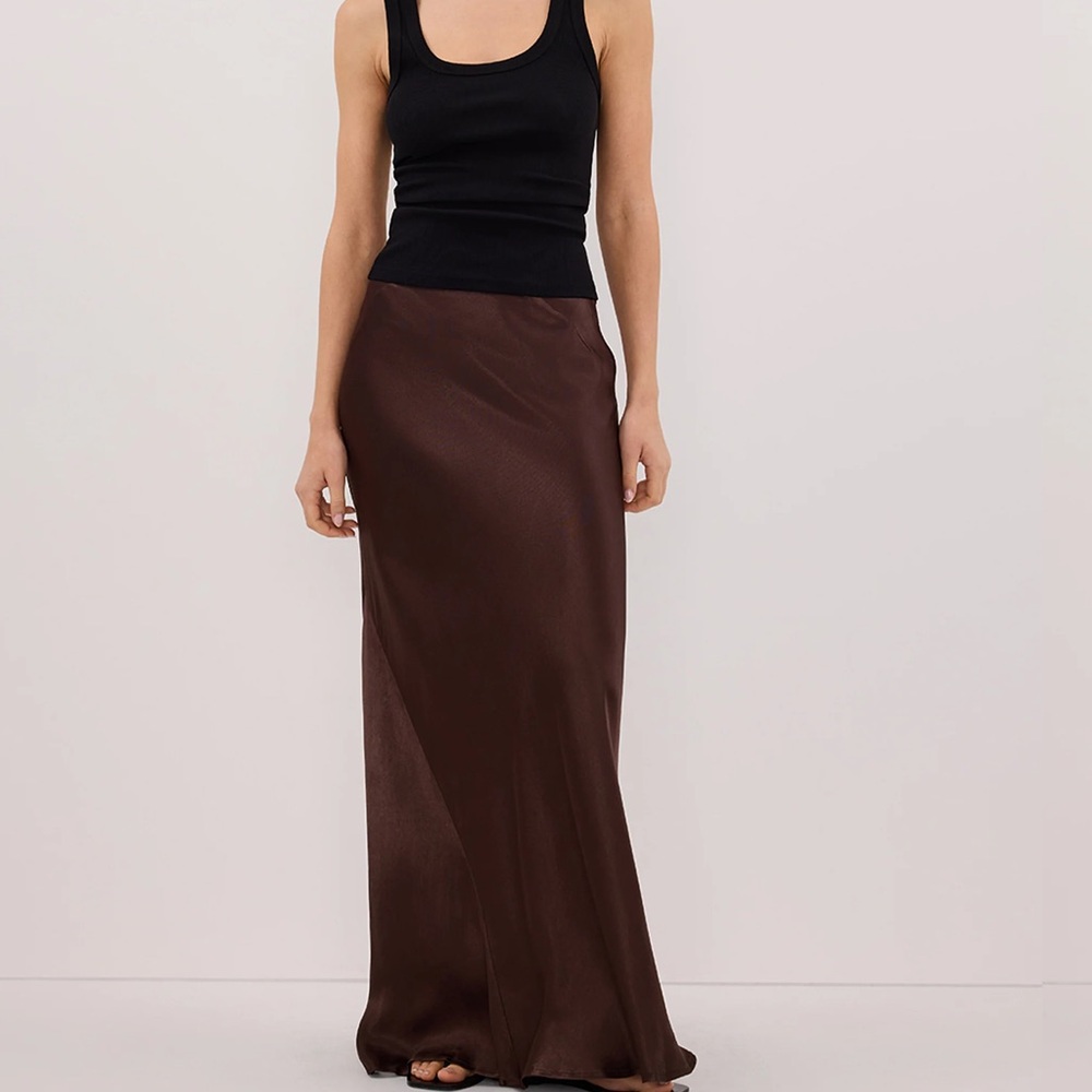 Rumored Archive Bias Maxi Skirt in Espresso